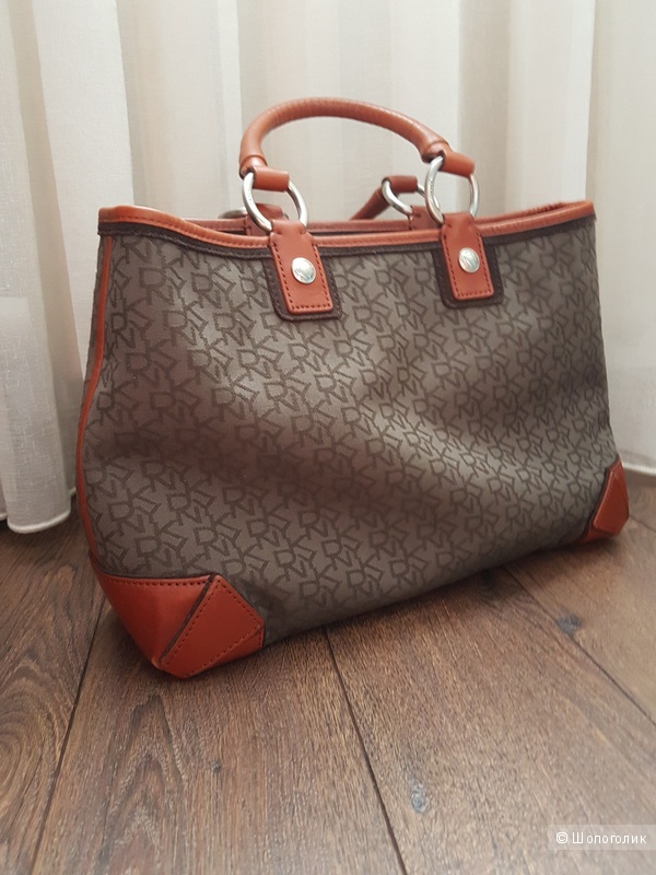 Сумка DKNY из текстиля и натуральной кожи