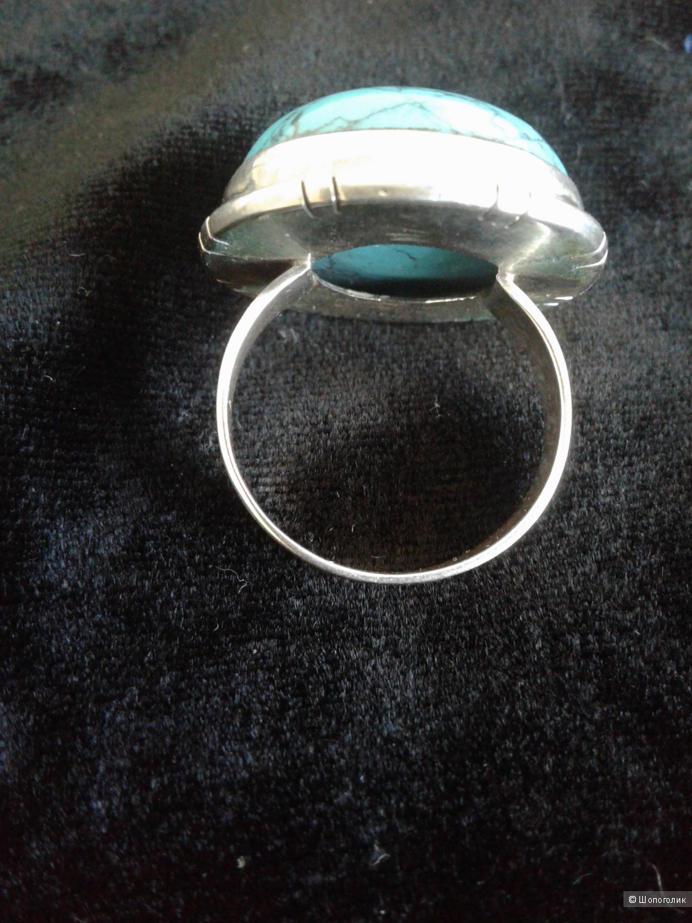 Кольцо с бирюзой, серебро 925