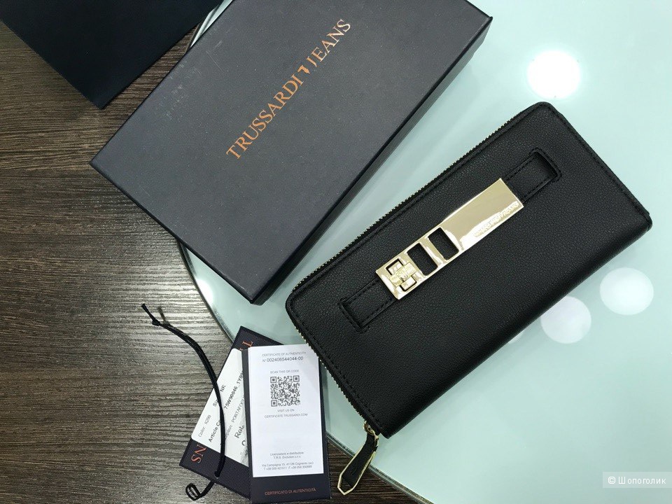 Женский кошелек Trussardi Jeans, размер 20 см х 10 см