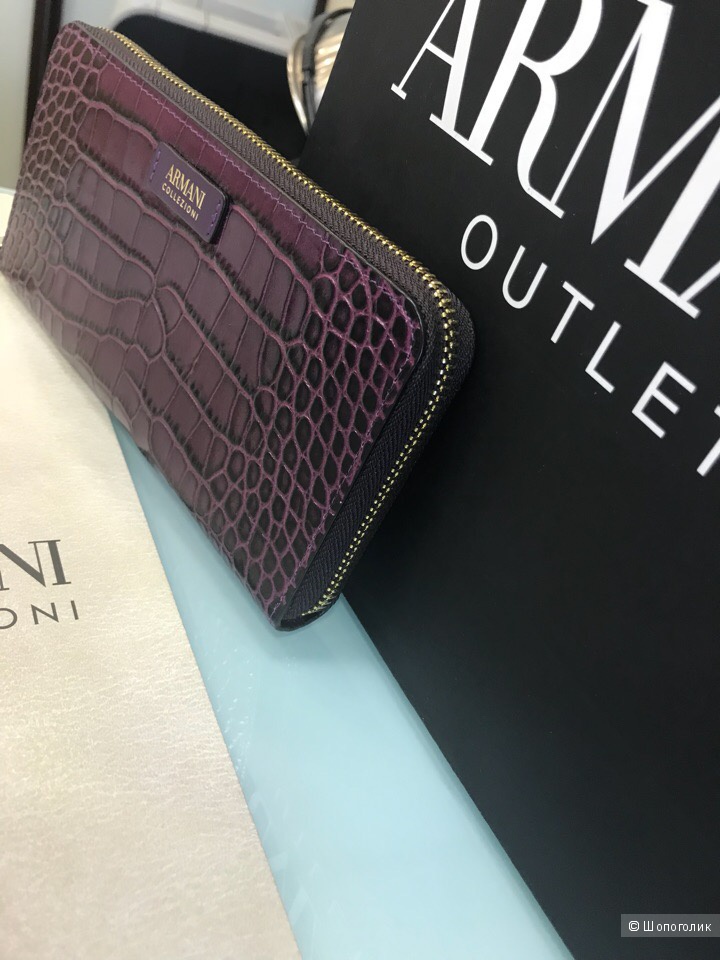 Женский кошелек Armani Collezioni, размер 19,5 см х 10 см