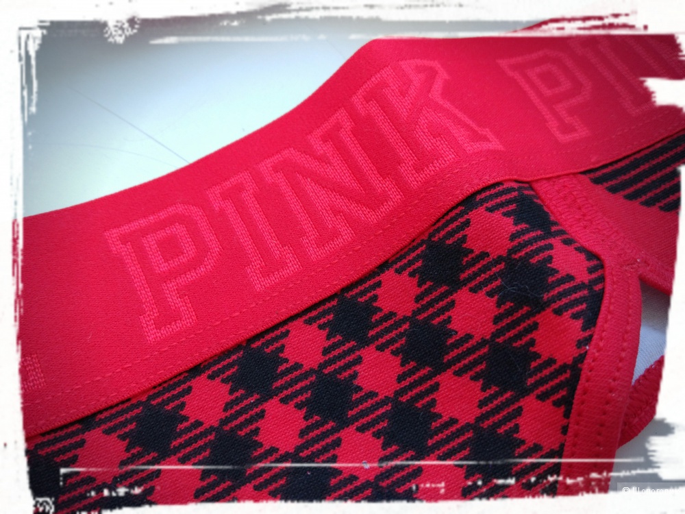 Комплект нижнего белья PINK бра Wear Everywhere T-Shirt Brain размер 34В и трусики Logo Thong размер XS