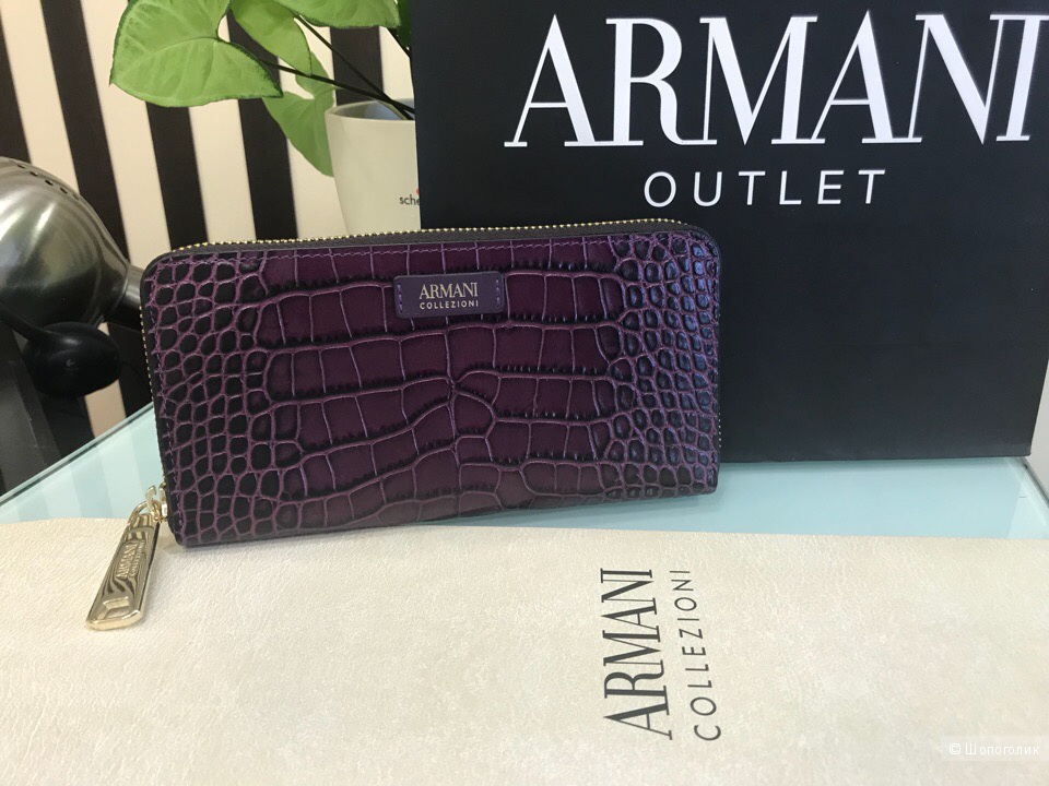 Женский кошелек Armani Collezioni, размер 19,5 см х 10 см