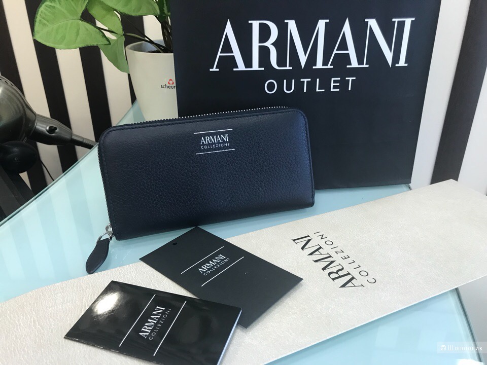 Женский кошелек Armani Collezioni, размер 18,5 см х 9,5 см