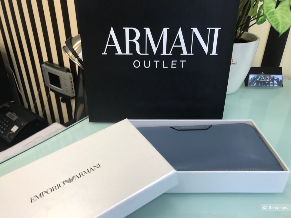 Женский кошелек Emporio Armani, размер 19 см х 10,5 см