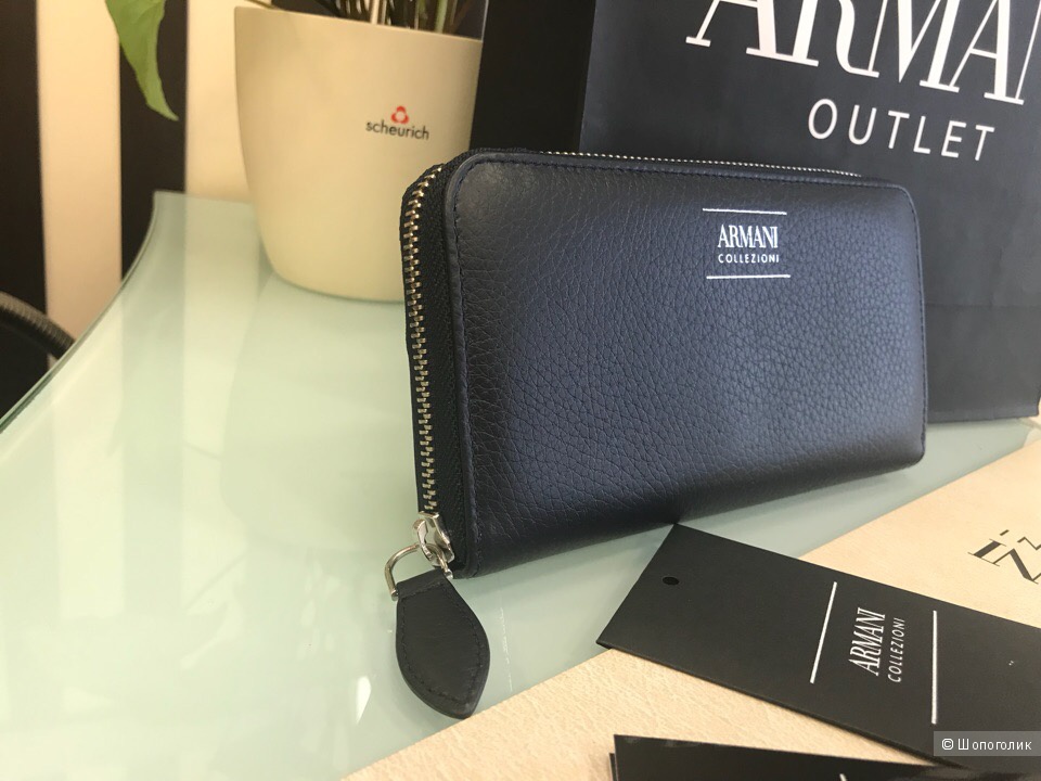 Женский кошелек Armani Collezioni, размер 18,5 см х 9,5 см