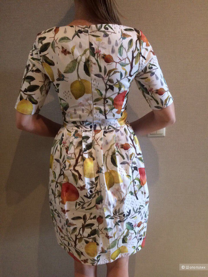 Джинсовое платье с принтом художницы Карины Кино. S(42-44)