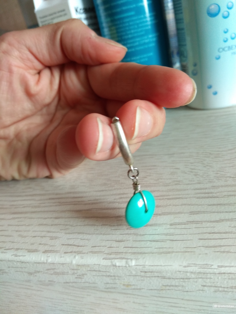 Серьги серебряные с бирюзой