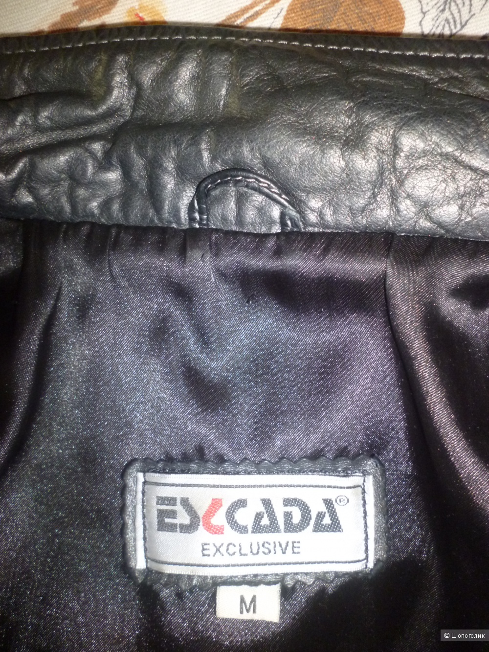 Кожаная куртка ESCADA с капюшоном, размер M (RUS 44,46)