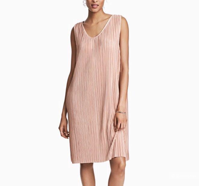 Плиссированное платье H&M, размер S
