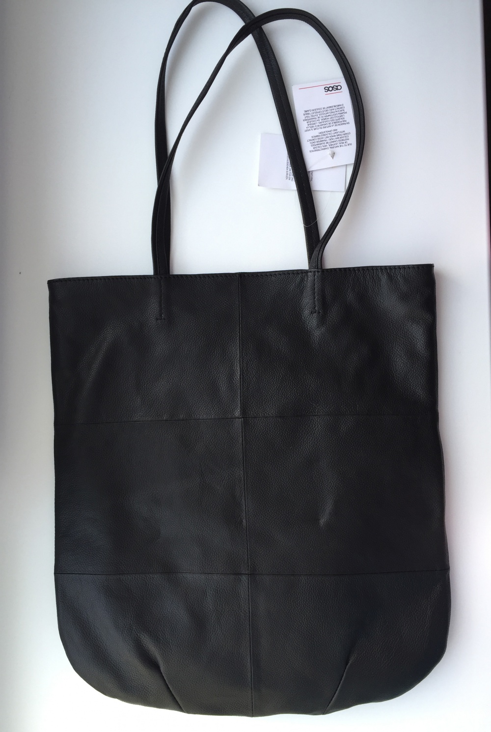 Новая кожаная сумка шоппер Asos
