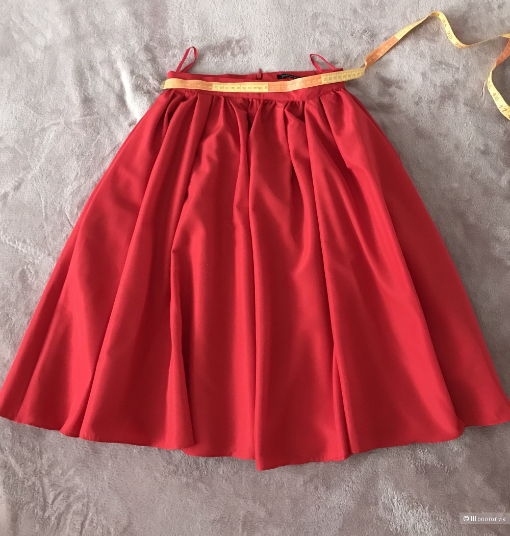 Красная юбка клёш, размер s