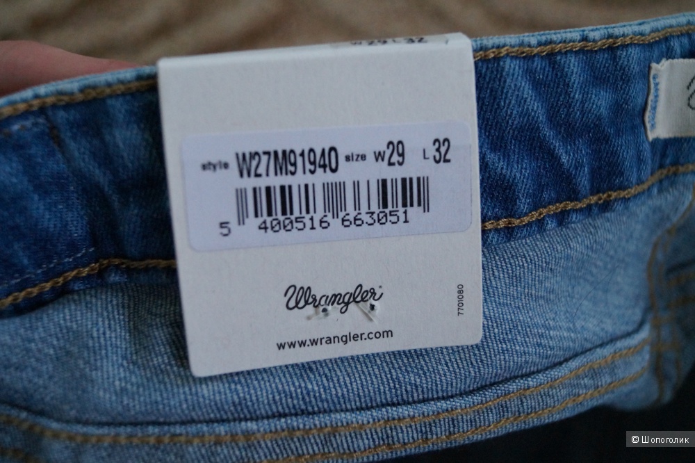 Джинсовые брюки WRANGLER, размер 29W-32L