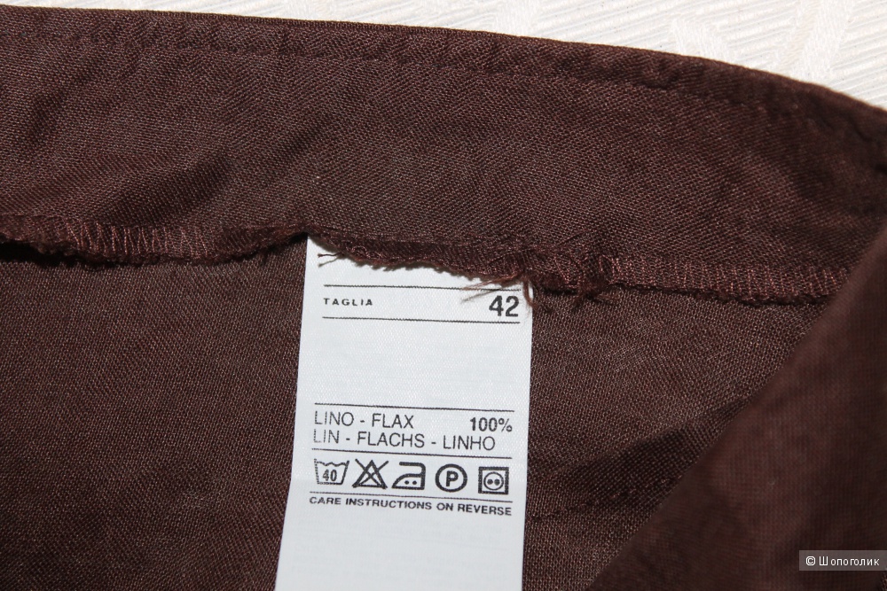 Льняные брюки - палаццо SISLEY, размер 46-48