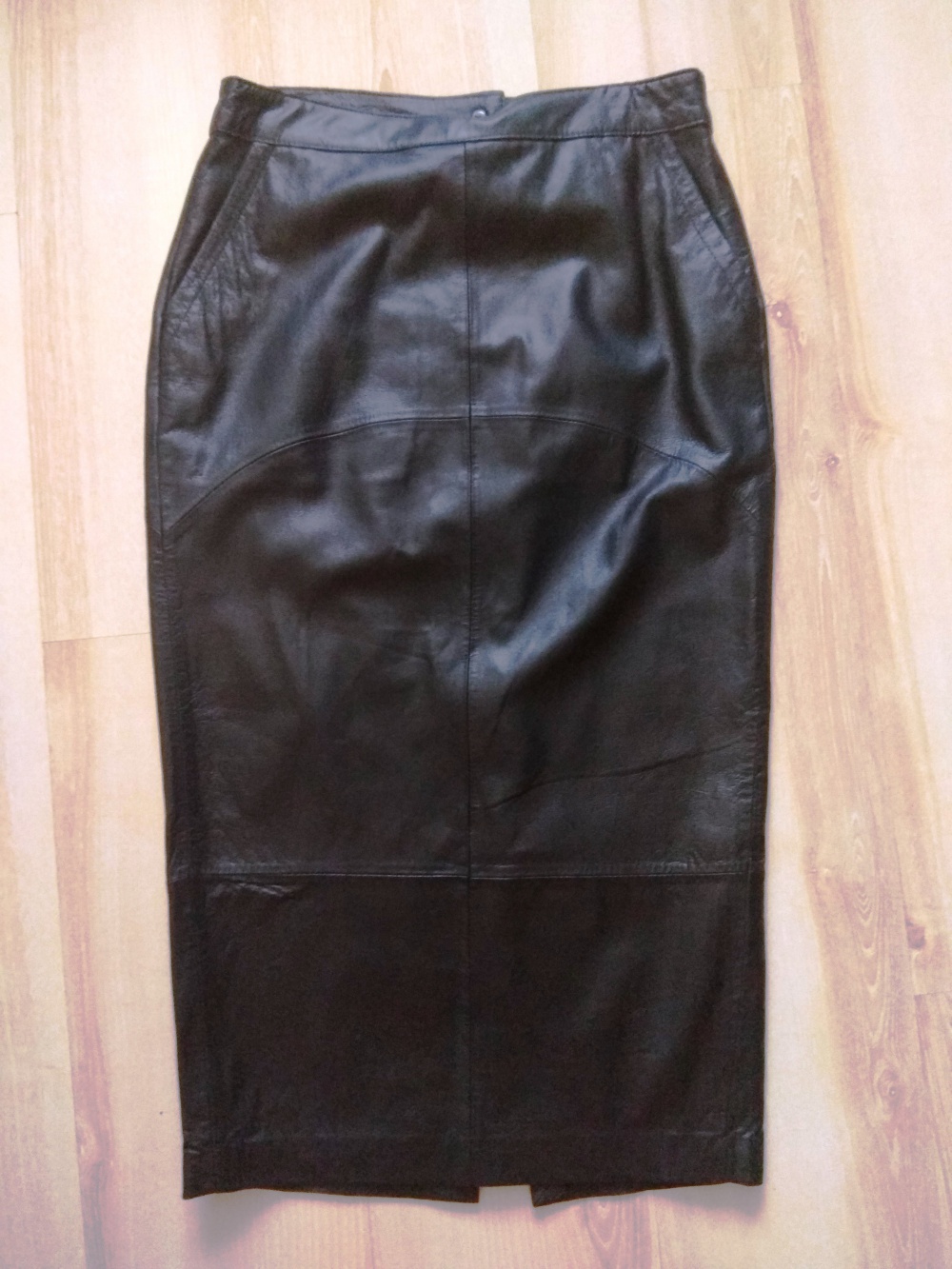Кожаная миди-юбка Asos, размер UK10