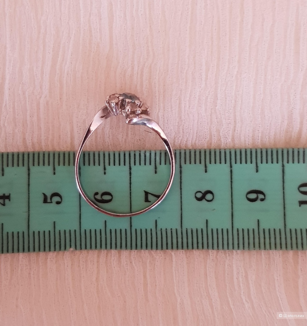 Комплект кольцо + серьги, 17-17,5 размер
