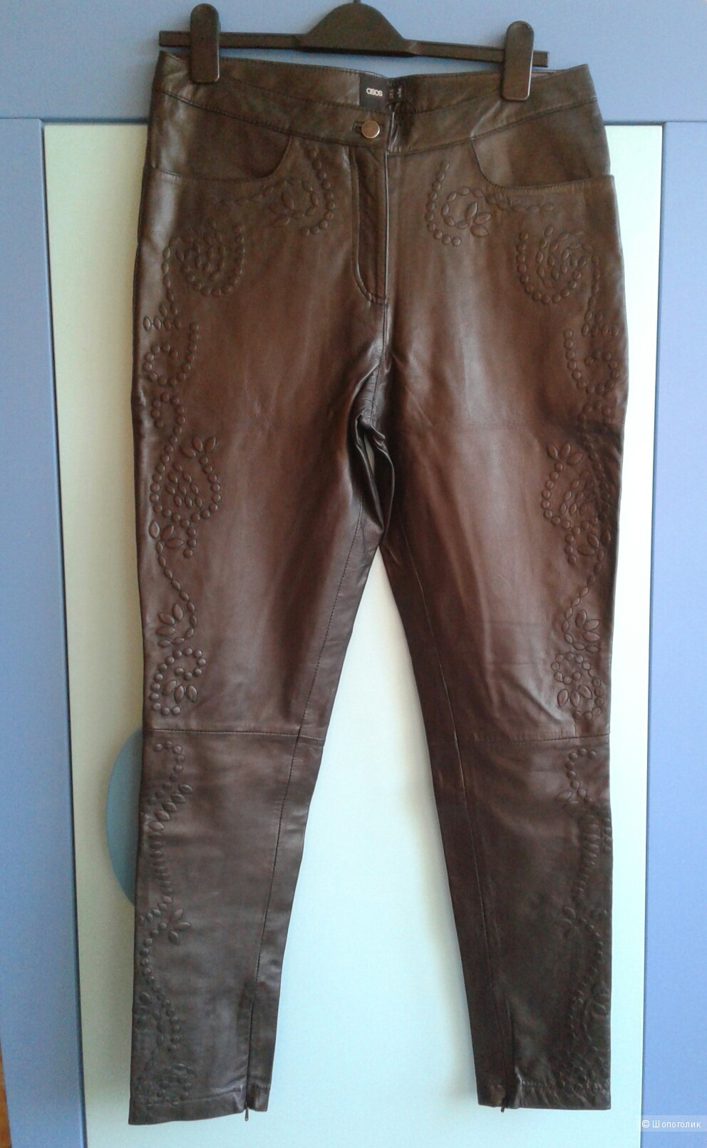 Кожаные брюки ASOS размер UK 12 eu 40 на рос. 46-48