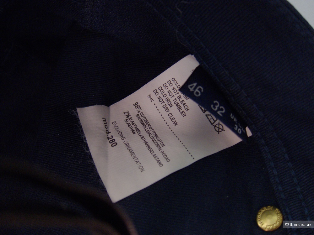 Джинсовые брюки trussardi jeans ~на 30 р-р.
