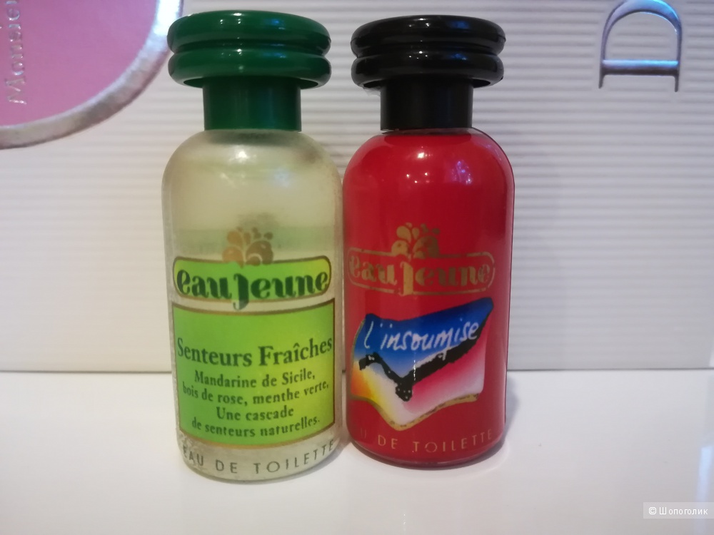 Сет 2 миниатюры - Eau Jeune Франция : Senteurs Fraiches 5 мл + L'Insoumise 5 мл.(винтаж)