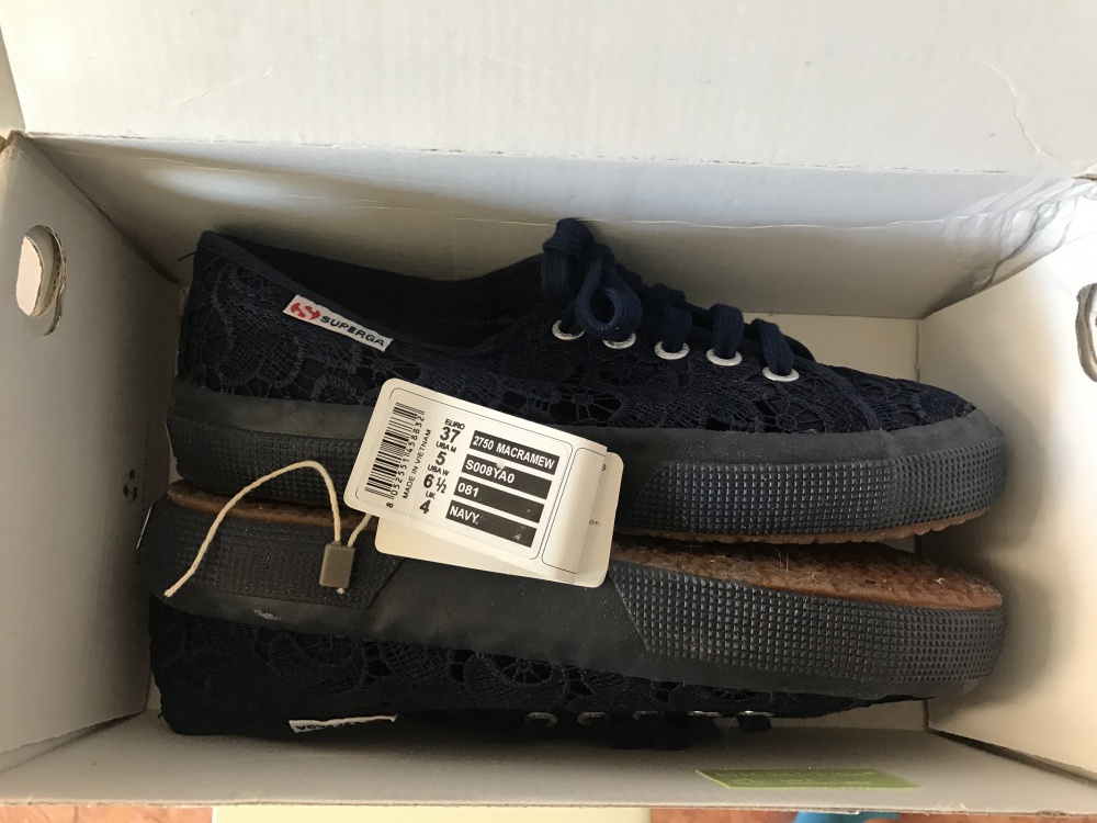 Кеды кружевные Superga, размер 37