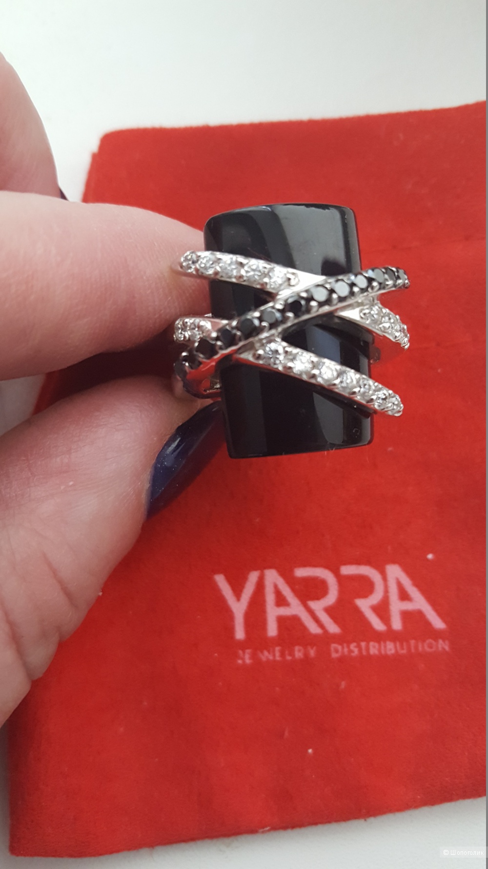 Кольцо 17.5 р-ра и серьги из серебра, YARRA