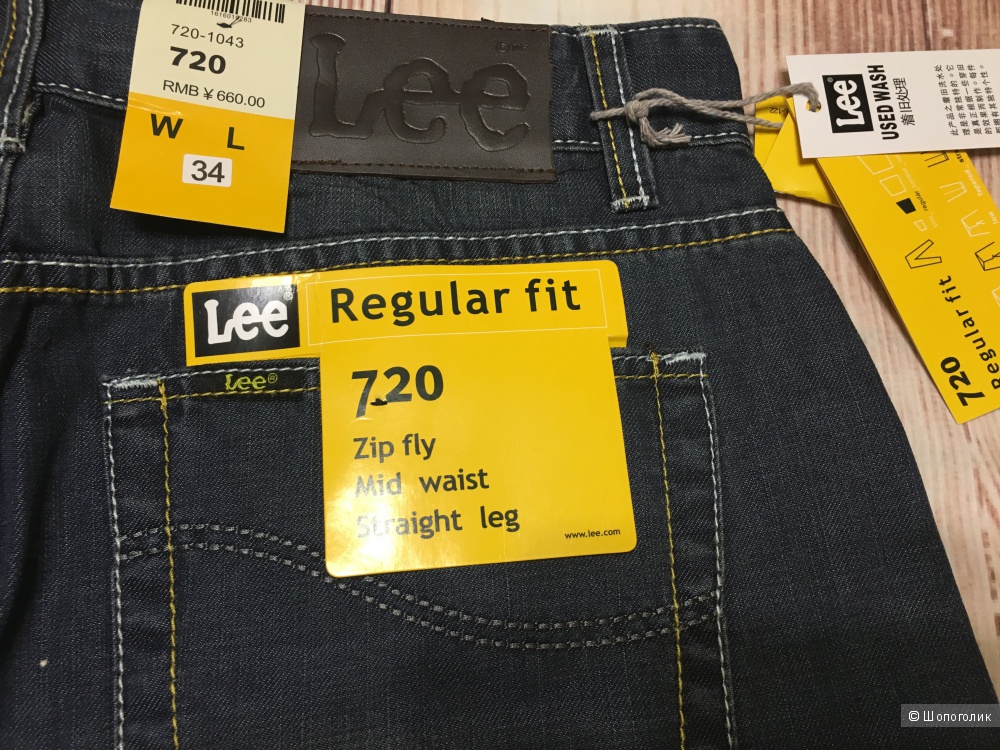Мужские джинсовые шорты Lee, размер 34