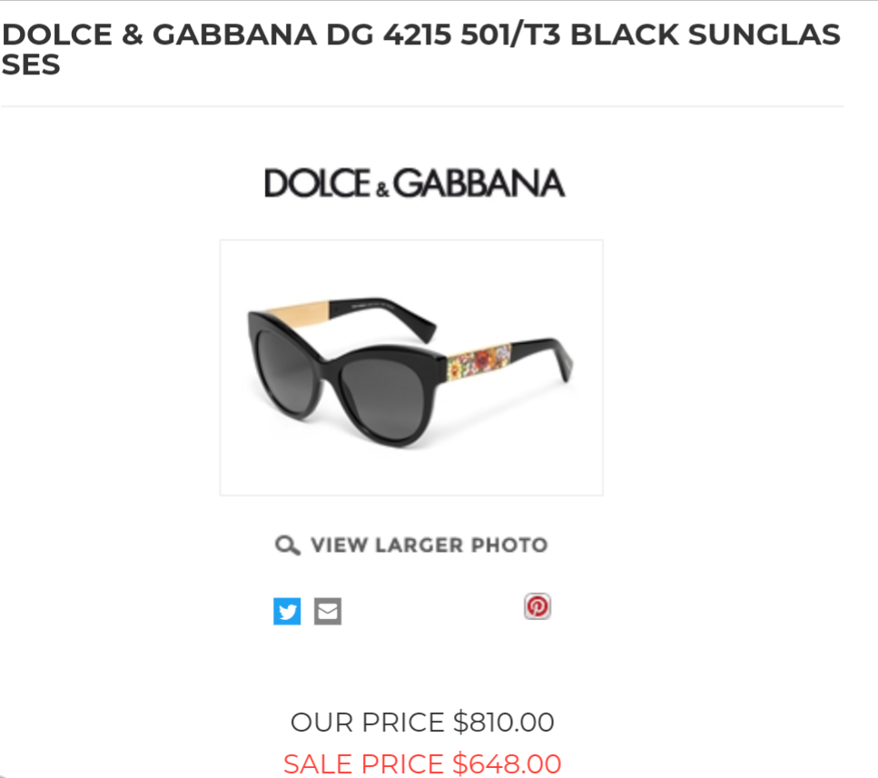 Очки. Dolce&Gabbana. 53×18×140