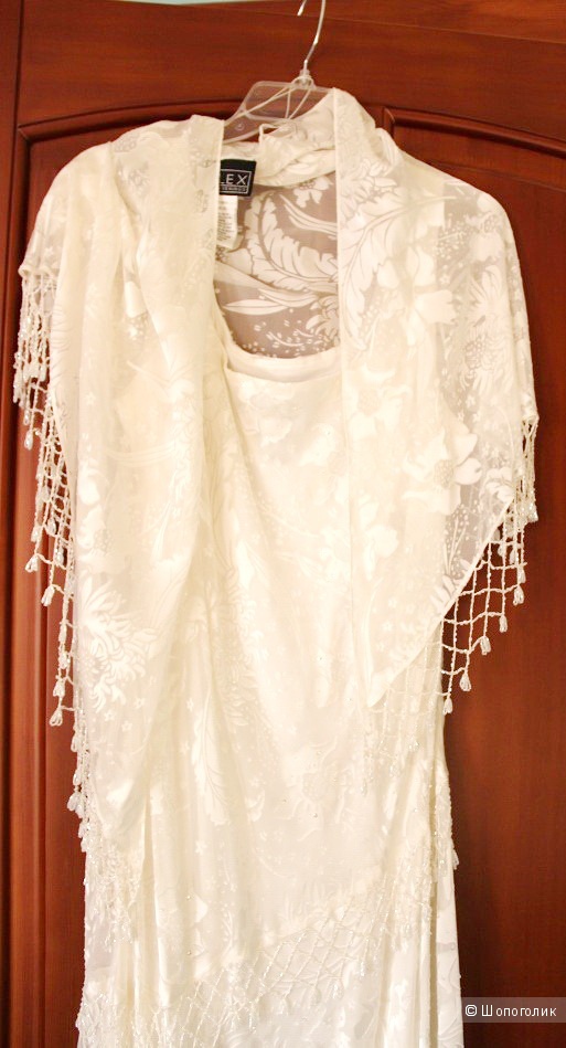 Сет : платье  и  шаль ALEX Evenings , размер US 16,  XL на наш 52-56
