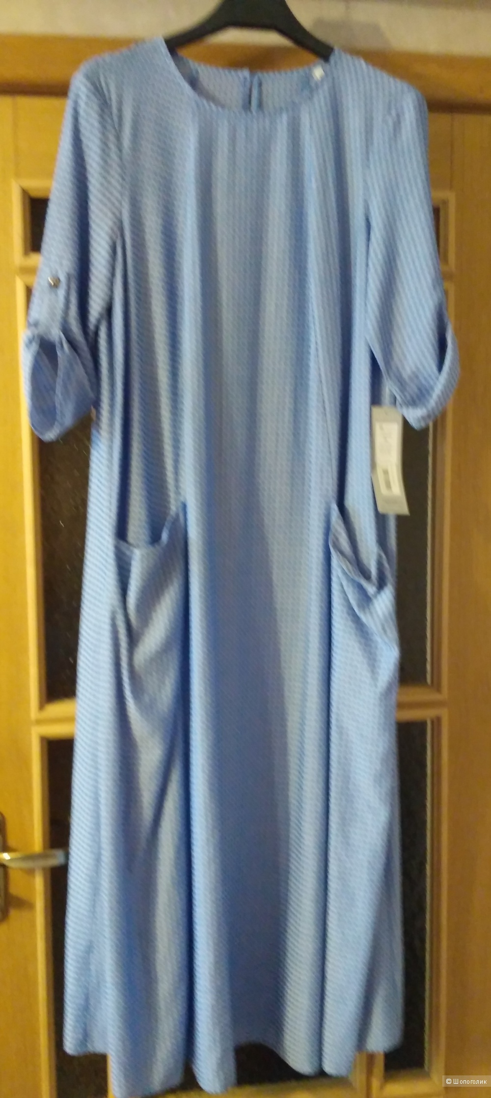 Платье Akimbo размер 48 цвет голубой с узором