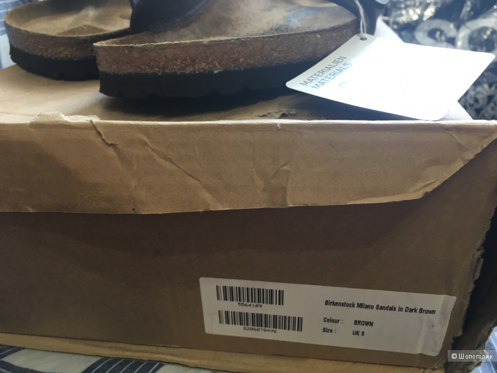Мужские сандалии Birkenstock, размер 43. 28 см по стельке.