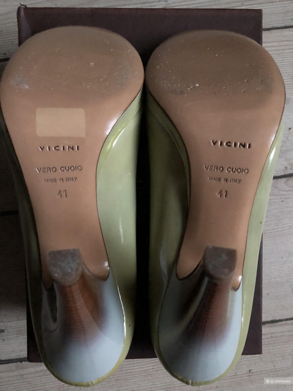Туфли кожаные лакированные Vicini, р.41