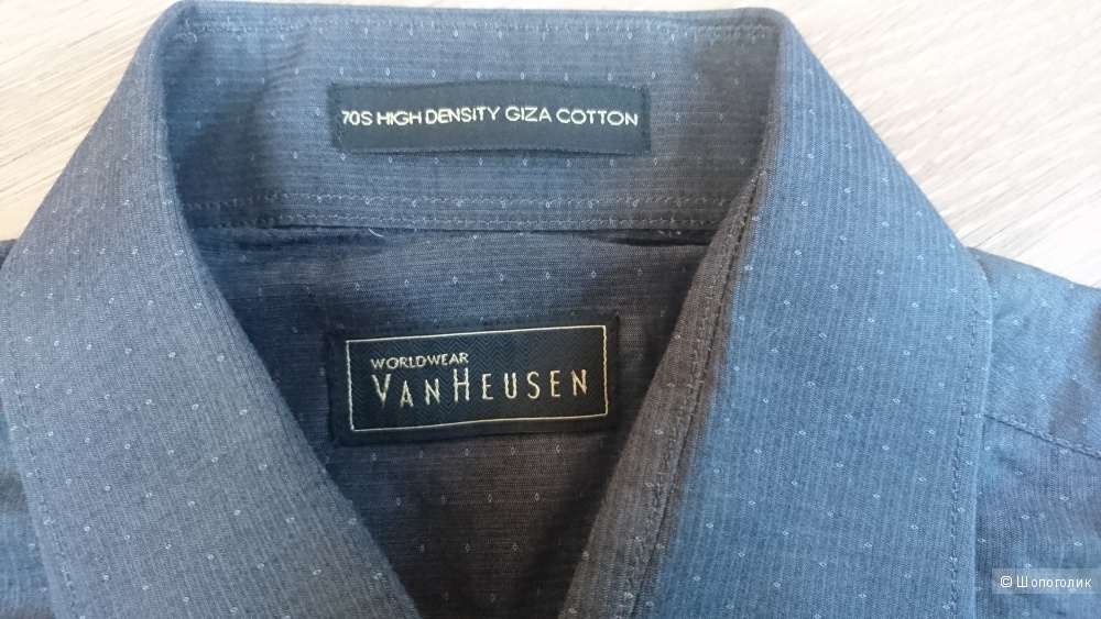 Мужская хлопковая рубашка Van Heusen размер M/L