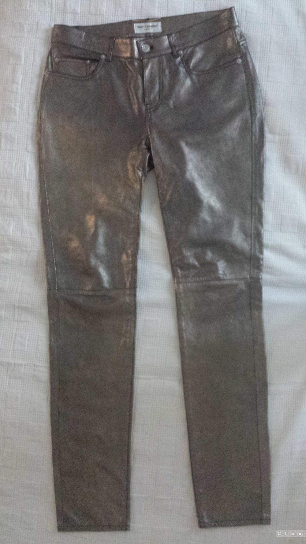 Кожаные брюки SAINT LAURENT, 38FR, 44рус