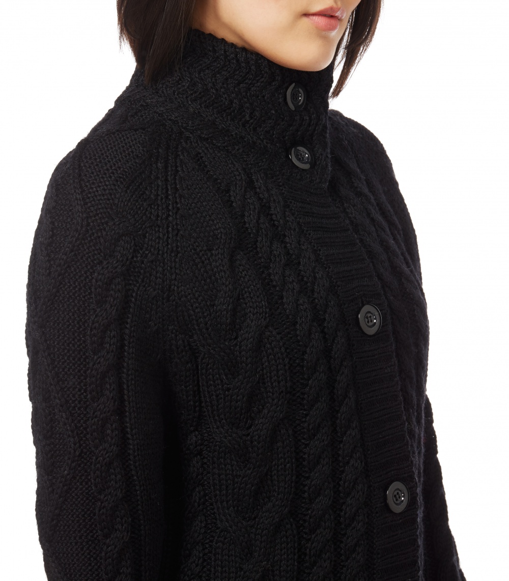 Шерстяное вязаное пальто-кардиган Woolovers размер M