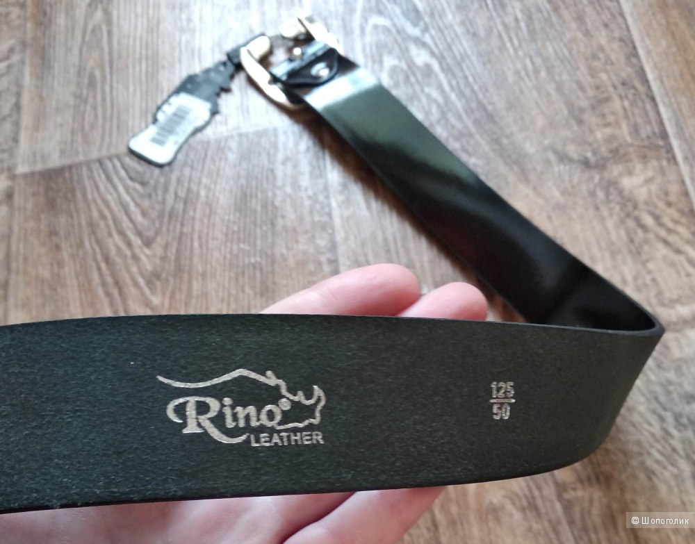Ремень кожаный лаковый, Rino leather (размер регулируемый)