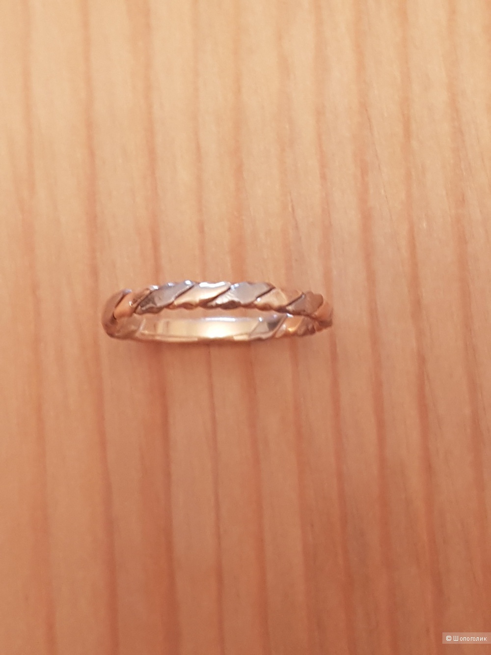 Кольцо золотое, размер 16-16,5