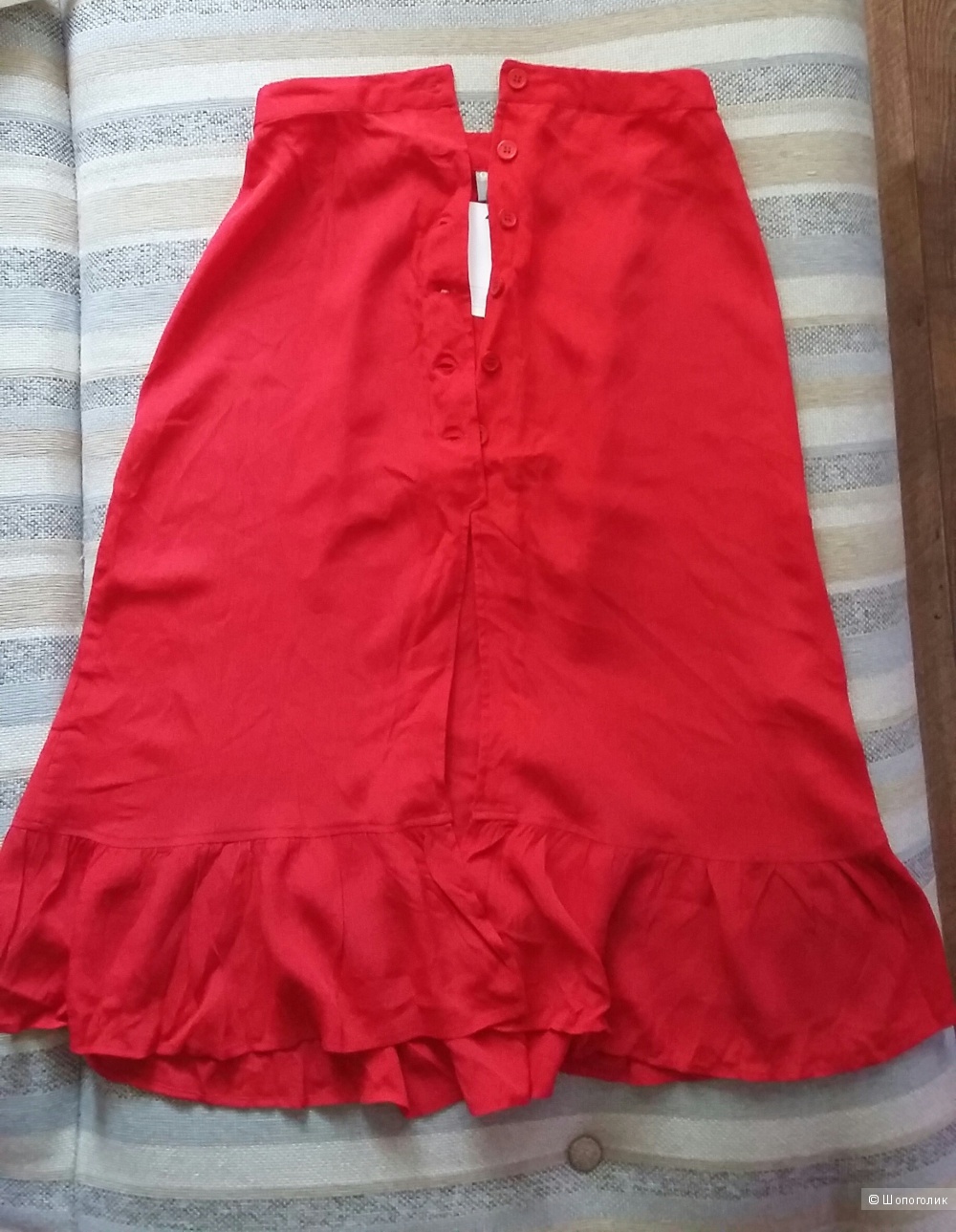 Юбка ASOS Button Through Midi Skirt with Frill Hem UK 8