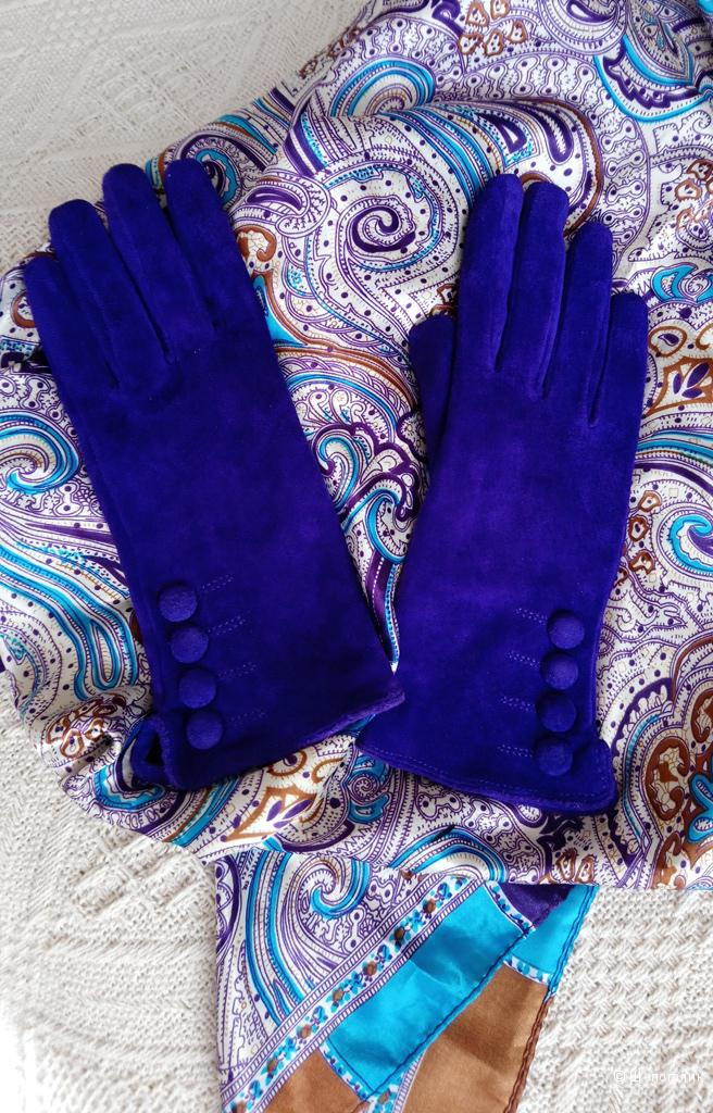 Перчатки H&M, р-р 6,5 и платок 90х90см