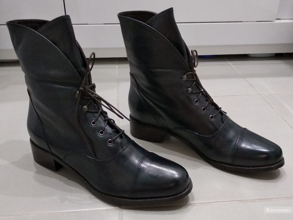 Ботинки, TJ Collection, р.38-39 (иссиня-черный цвет)