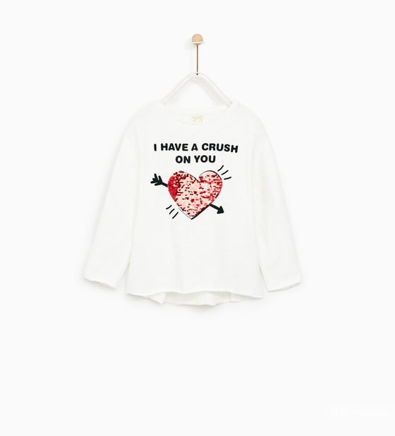 Лонгслив с двусторонними пайетками Zara 42-44-46 oversize