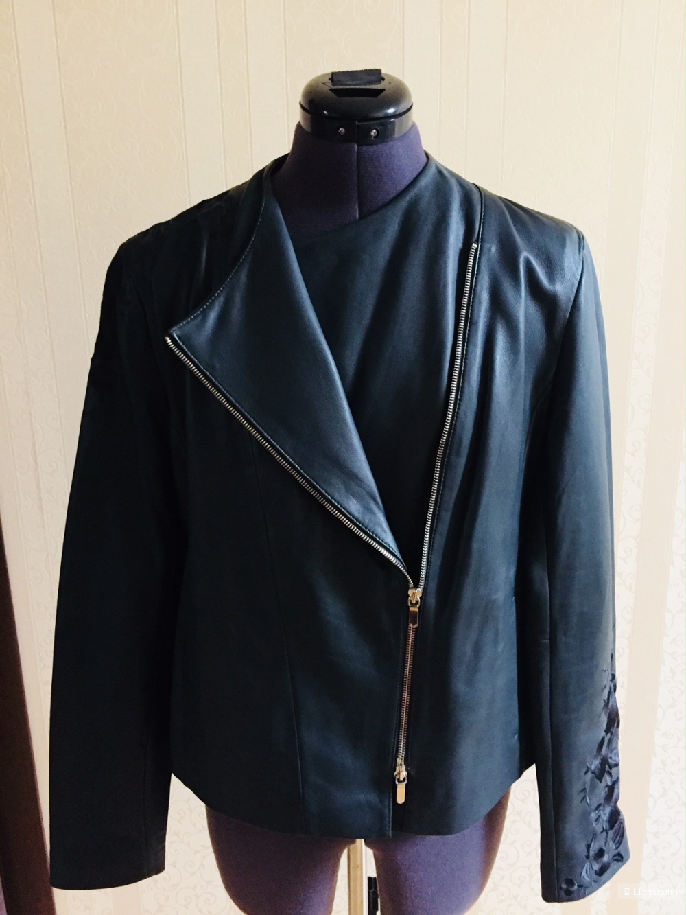 Кожаная куртка Massimo Dutti, р. XL
