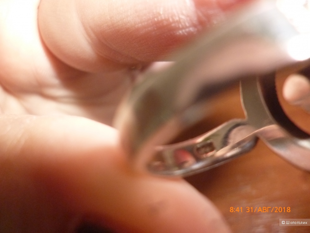 Серебряное кольцо 925 пробы, вставка-марказит