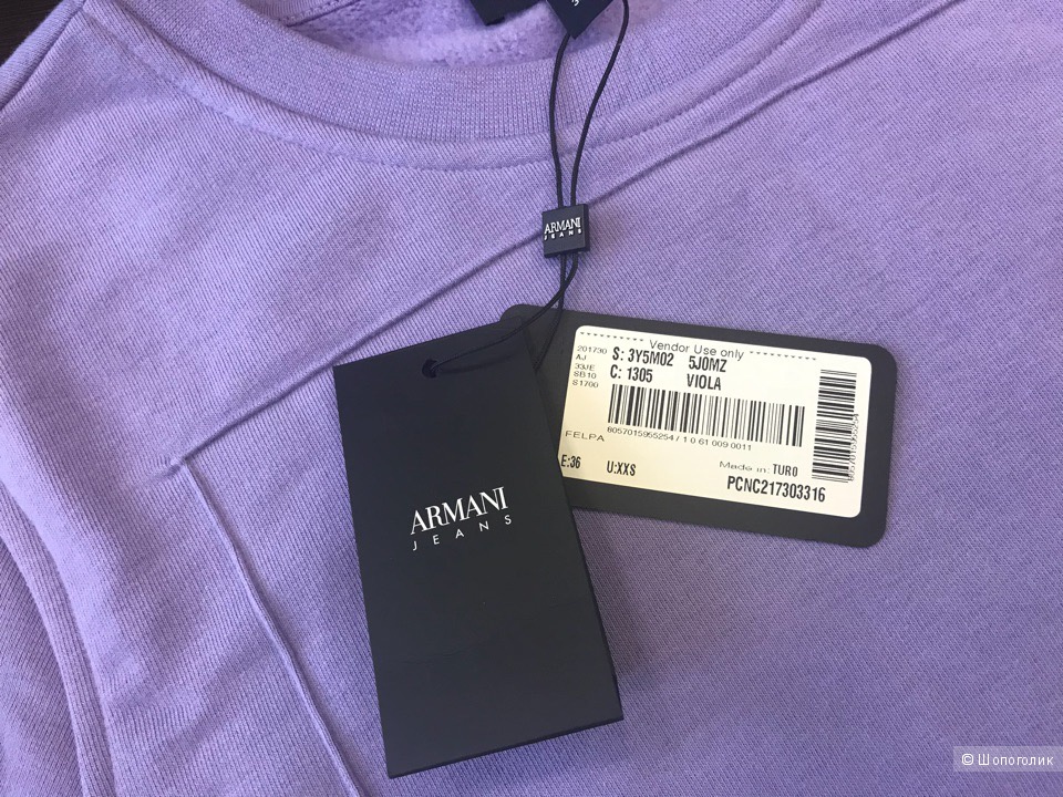 Женский свитшот Armani Jeans, размер XXS, XS, S, M