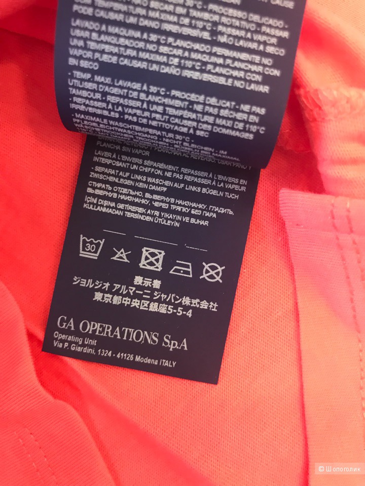 Женская футболка Armani Jeans, размеры 38, 40, 42, 44