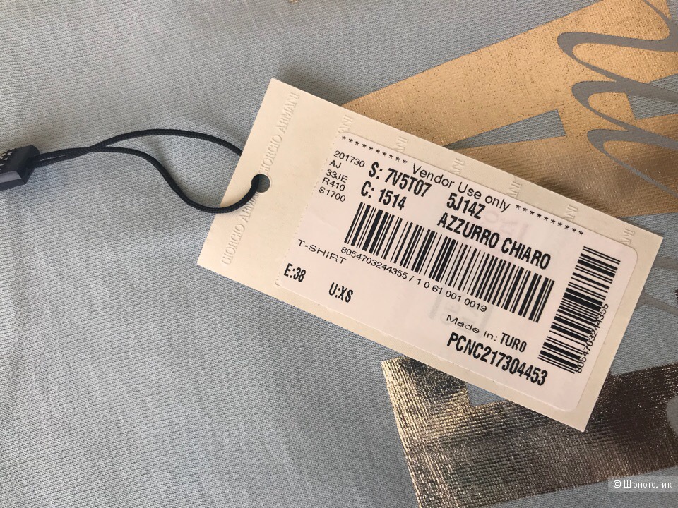 Женская футболка Armani Jeans, размеры 38, 42
