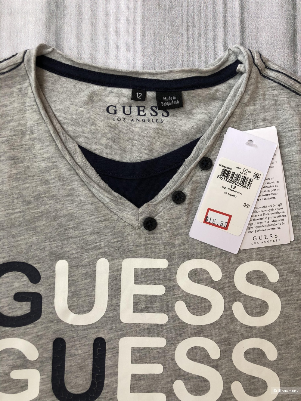 Футболка для мальчика Guess, размер 10-12 лет