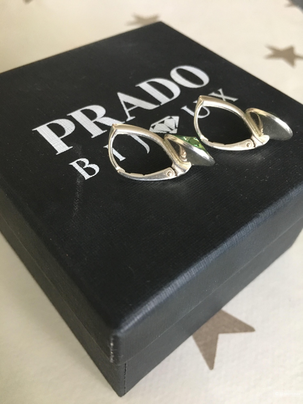 Серьги из серебра Prado-bijoux с кристаллами Сваровски