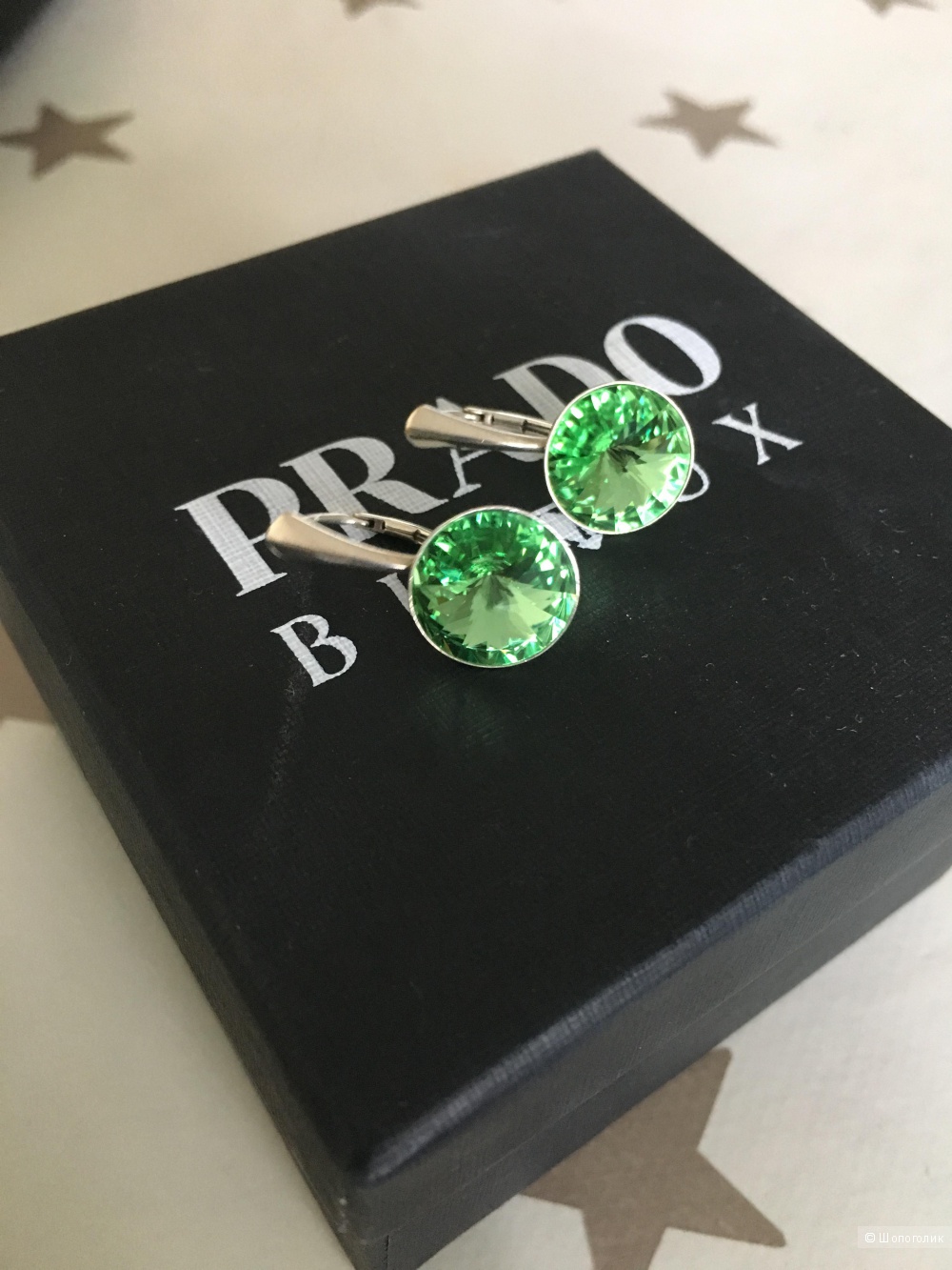 Серьги из серебра Prado-bijoux с кристаллами Сваровски