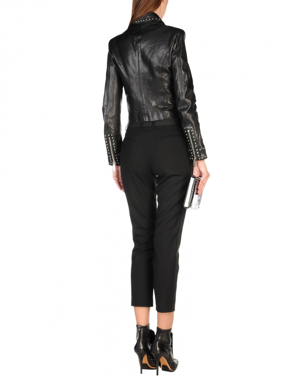 Кожаная куртка косуха DSQUARED2,42 IT (44 RUS)