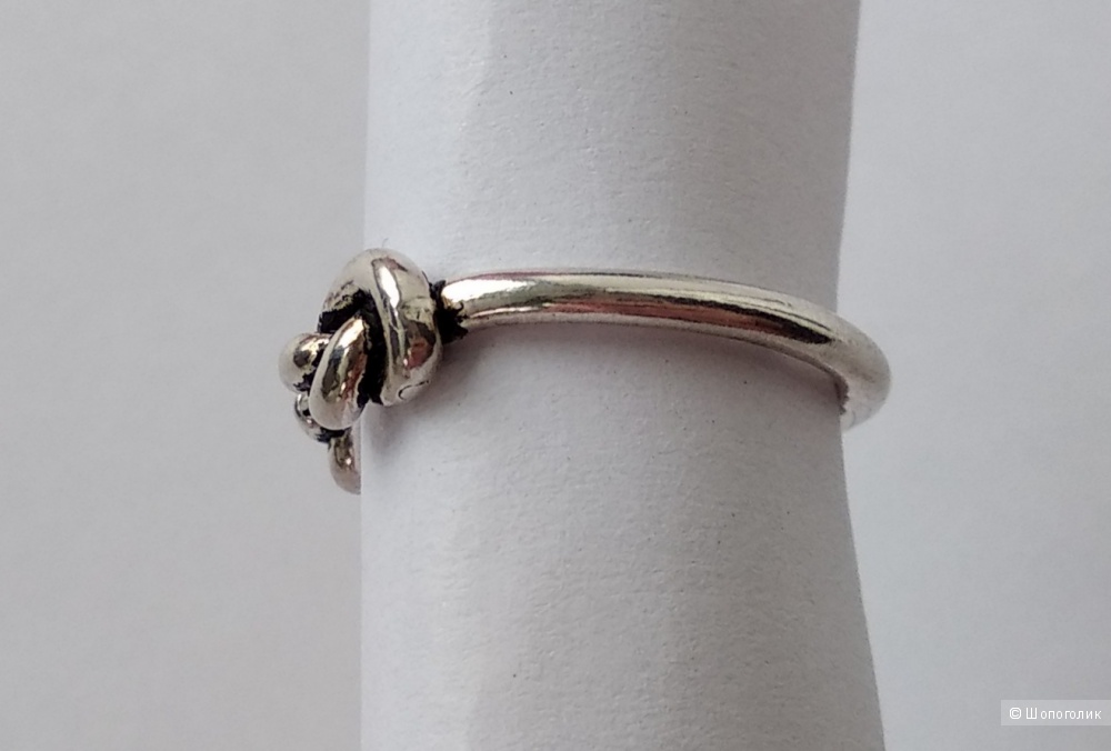 Кольцо "Узелки", серебро 925, размер регулируемый