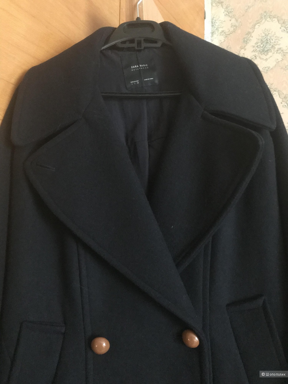 Шерстяное пальто Zara размер L